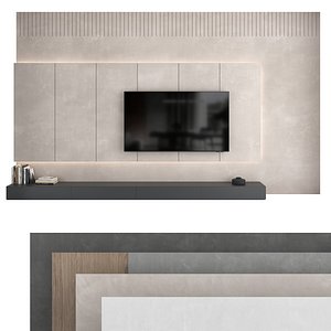 TV wall set 15 3D