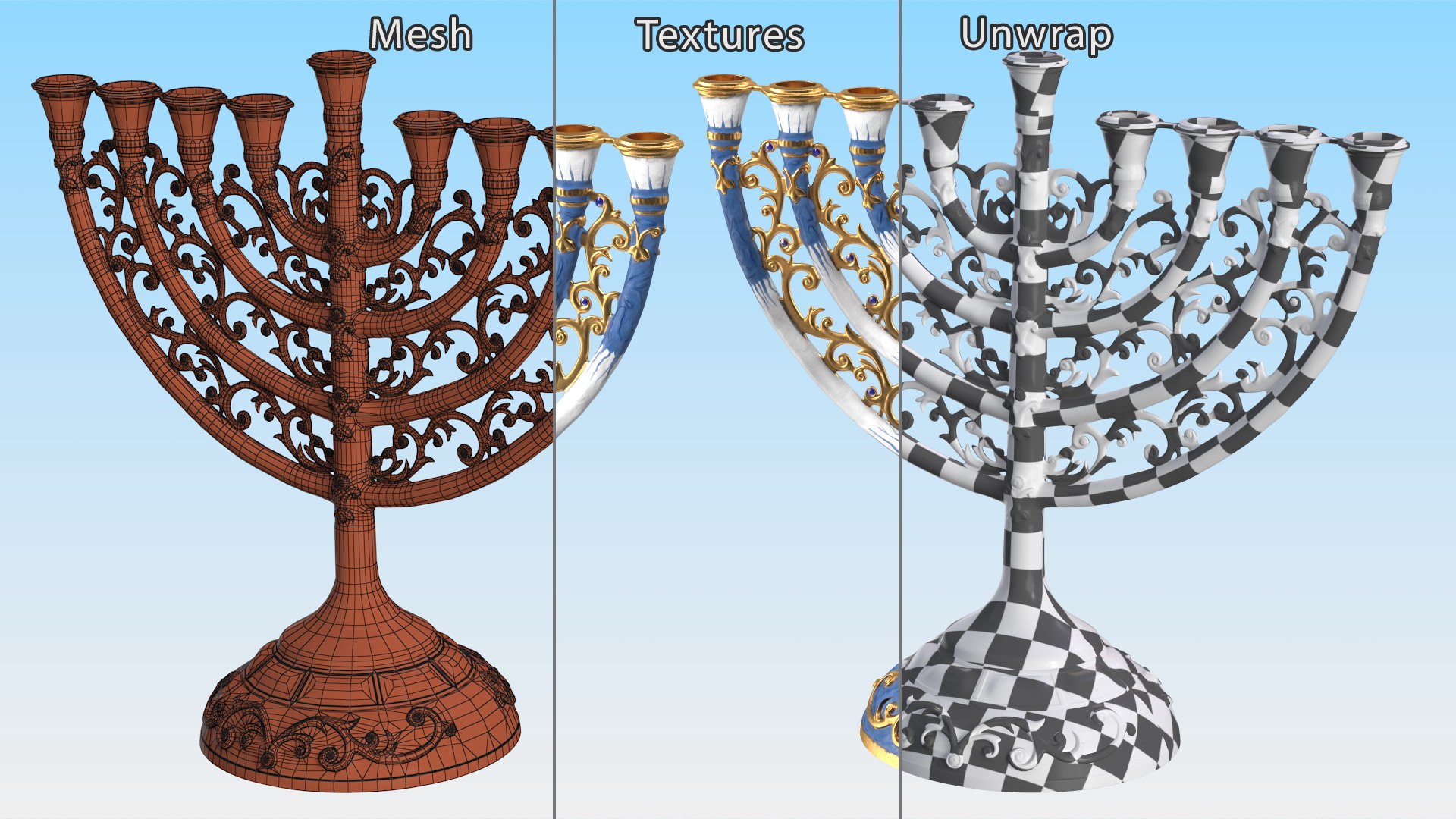 3D Hanukkah Candlesticks Collection model https://p.turbosquid.com/ts-thumb/bT/k61o3c/65/hanukkahcandlestickscollection3dsmodel009/jpg/1678317767/1920x1080/fit_q87/f656c7ad6679075bc68a1474d37c841cf5671ef0/hanukkahcandlestickscollection3dsmodel009.jpg