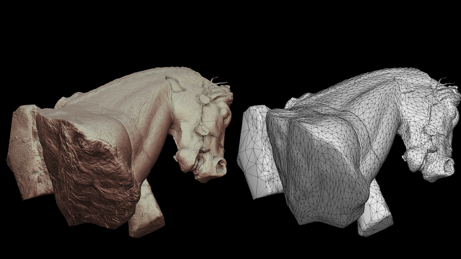 Ancient Ruins Horse Head Debris Part6 Photogrammetry 3D Model ...