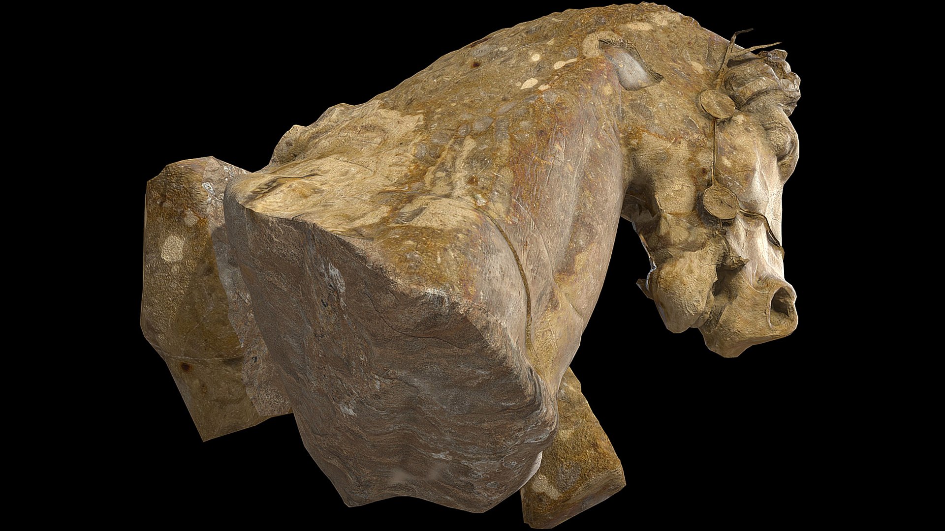 Ancient Ruins Horse Head Debris Part6 Photogrammetry 3D Model ...