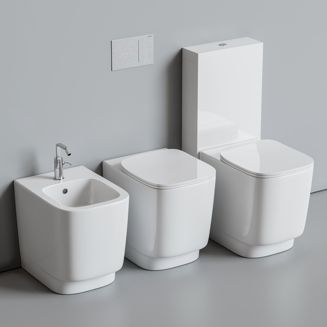 3D Model Toilet Hatria Fusion Bidet - TurboSquid 1656645