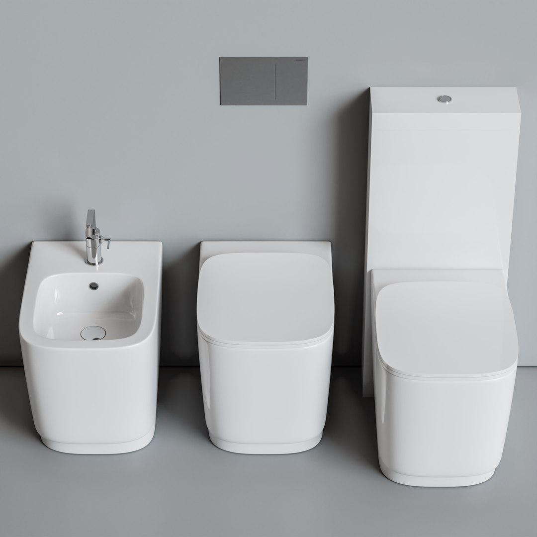 3D Model Toilet Hatria Fusion Bidet - TurboSquid 1656645