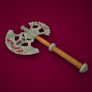 3D model battle weapon