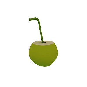 cartoon coconut 3D model