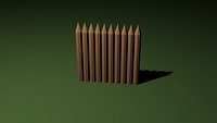 Low Poly Palisade 200 cm