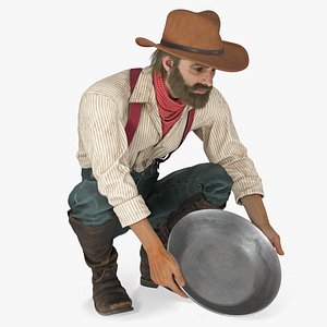 3D model Working Gold Rush Miner