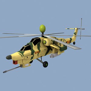 3d model mi28 helicopter