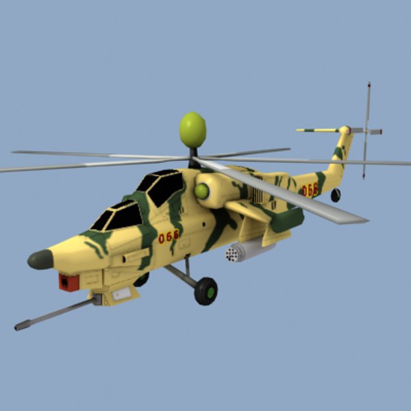 3d model mi28 helicopter