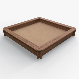 3D PBR Outdoor Wooden Sandbox Square B