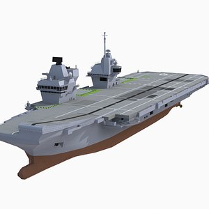3D HMS Queen elizabeth aircraft carrier