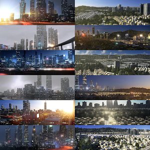 3D Freeway City and Suburbs Collection
