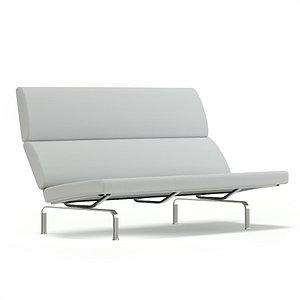 grey fabric sofa 3D