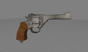 3d british webley revolver