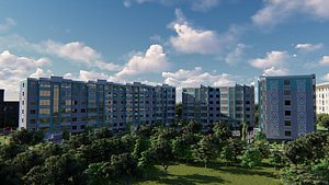 5 story building 3D model