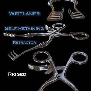 3D Weitlaner Self retaining retractor