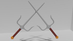 Low poly Sais 3D model