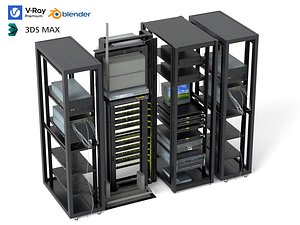 network cabinetVRay 3D model