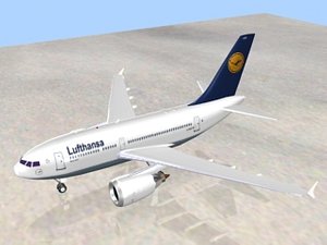 airbus a310 lufthansa 3d max