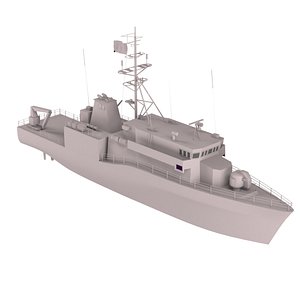 Mine Hunter Ship 01 3D model