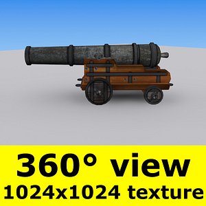 historic cannon 3d model