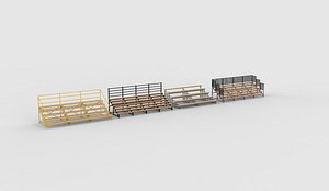 3D Grandstand set 3D model