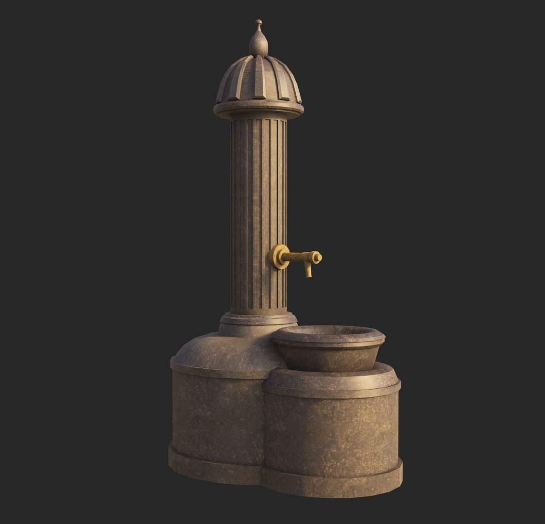 3D Water Fountain model https://p.turbosquid.com/ts-thumb/bU/SkFg6a/5D/fount2/jpg/1779881329/1920x1080/fit_q87/a43aff168a9911f4e5d54c250a8a939f5f4eff40/fount2.jpg
