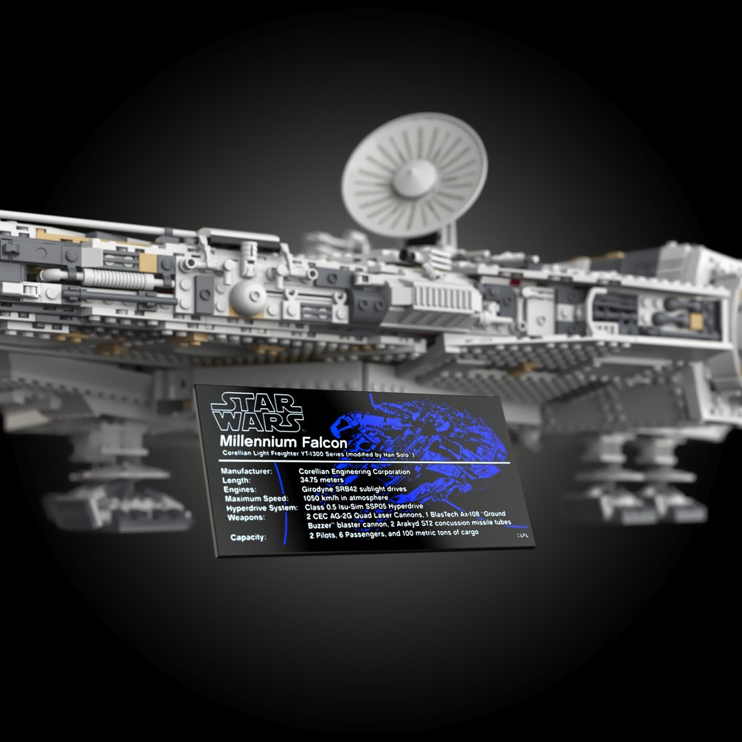 3D Lego 75192 Millennium Falcon UCS model https://p.turbosquid.com/ts-thumb/bU/TEyg7p/qk/08/jpg/1682425473/1920x1080/fit_q87/de52588db558565a3f22253a153a40cc1c9a1fa5/08.jpg