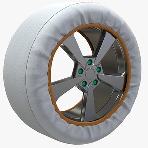 Fabric Snow Tire Chains 3D model