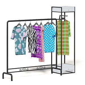 3D black market rack clothes