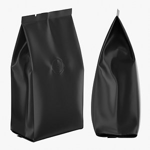 Matte Black Coffee Bag Valve Mockup 05 3D model