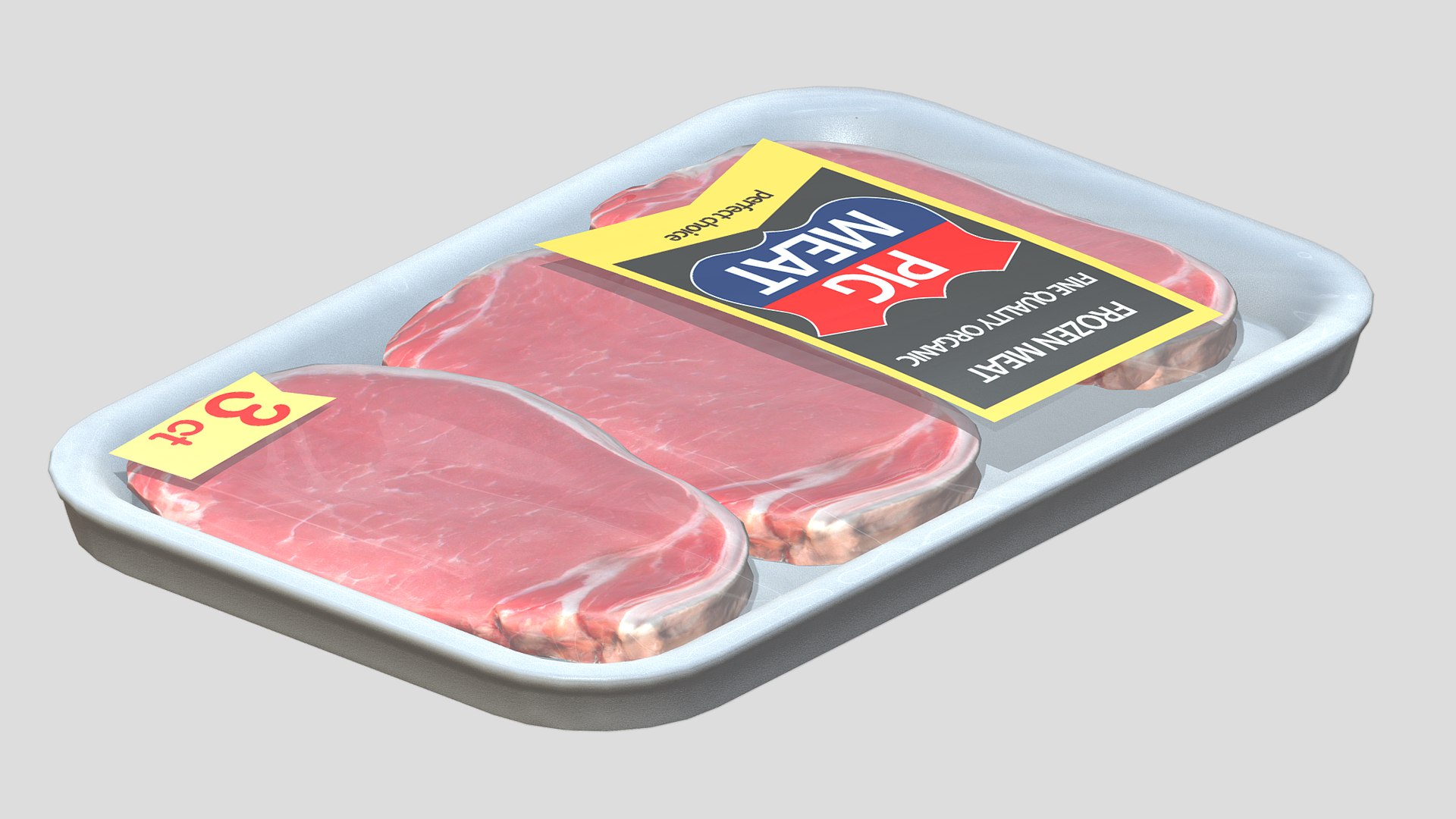 Suppermarket Packaged Meat 2 Low Poly 3D Model - TurboSquid 2279315