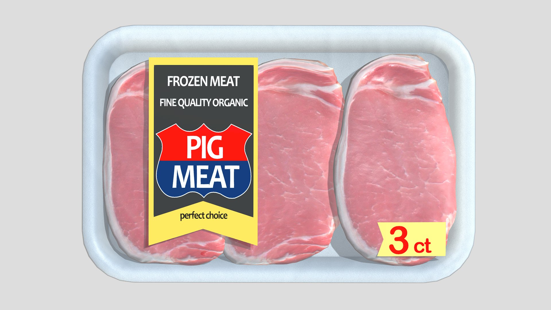 Suppermarket Packaged Meat 2 Low Poly 3D Model - TurboSquid 2279315