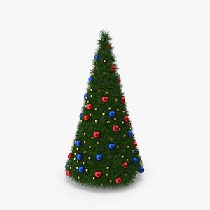 Christmas Tree with Multicolor Balls 3D model