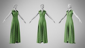 3D Dress 55 Gray Suit model