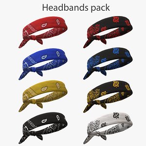 Headbands pack 3D model