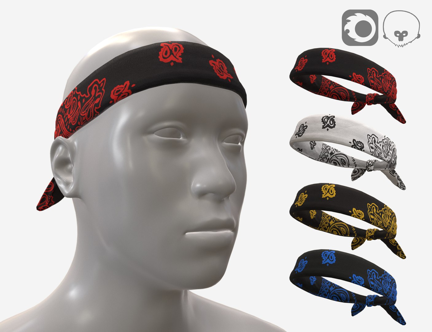 Headbands pack 3D model https://p.turbosquid.com/ts-thumb/bU/nDlY2C/jK/bandanas1/jpg/1626041063/1920x1080/fit_q87/0f8f1fbabdce3ee7971331f31ad09e6a4dd90e63/bandanas1.jpg