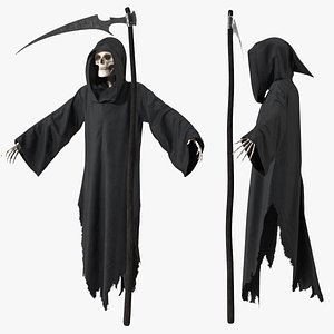 Grim Reaper with Scythe Set Rigged for Modo 3D model