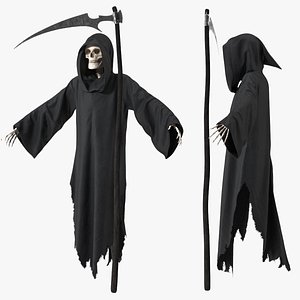 Grim Reaper with Scythe Set Rigged for Modo