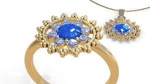 Gemstone Jewelry 3D Model