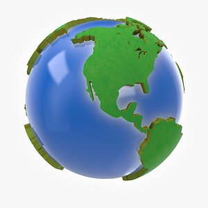 cartoon planet 3d obj