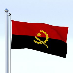 3d flag pole