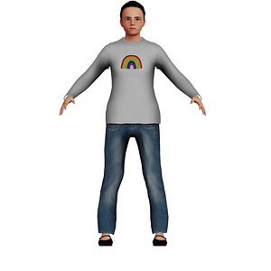 LowPoly Teen Girl