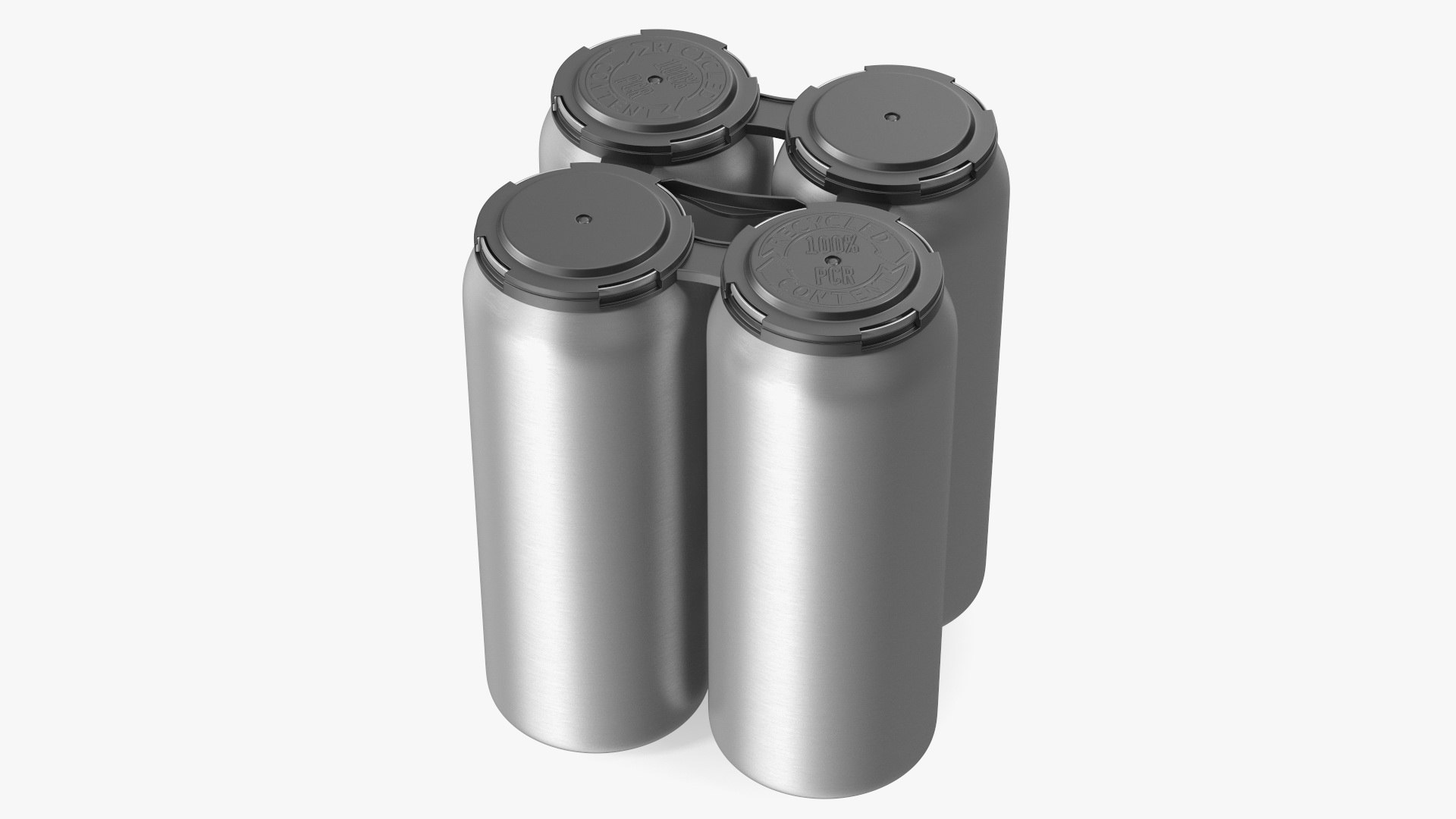Beer 4 Can Holder Plastic Clips 3D model preview