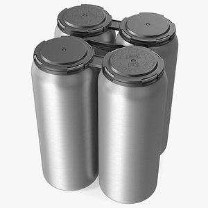 Beer 4 Can Holder Plastic Clips model