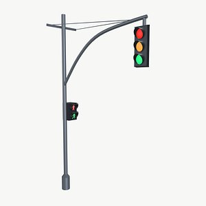 Traffic Light and Pedestrian Signal 3D