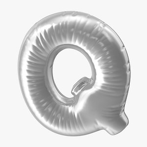 foil balloon letter q 3D model