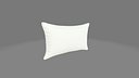 Modern White Bed Pillow with Soft Fabric Cover 3D Model