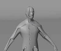 Male Body Base Mesh Animated and Rigged 3D Model 1k Polygons