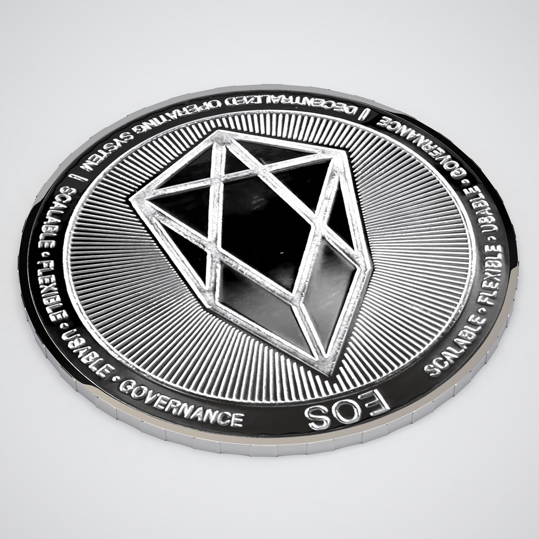 3D Silver EOS Coin Model - TurboSquid 2399098