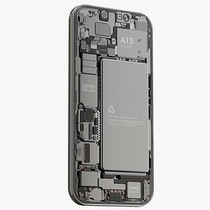 3D model Internal chip structure model of mobile phone